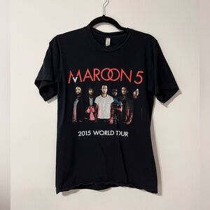 MAROON 5 2015 World Tour Official Band Tee Concert Merch Unisex Sz S EUC